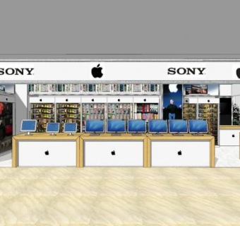 数码产品专卖店SU模型下载_sketchup草图大师SKP模型