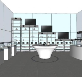 手机专卖店SU模型下载_sketchup草图大师SKP模型