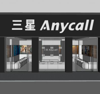 三星手机专卖店SU模型下载_sketchup草图大师SKP模型