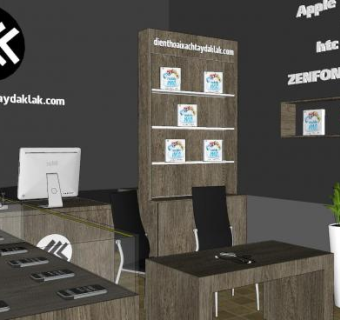 现代手机专卖店SU模型下载_sketchup草图大师SKP模型