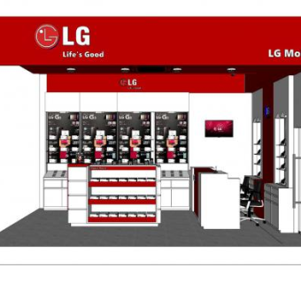 LG手机专卖店SU模型下载_sketchup草图大师SKP模型