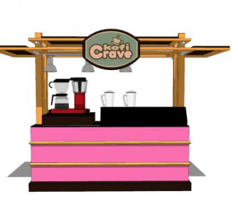 现代咖啡店sketchup模型下载_sketchup草图大师SKP模型