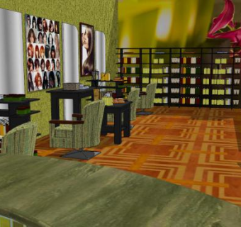 现代理发店SU模型下载_sketchup草图大师SKP模型