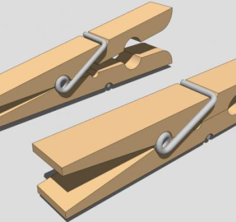 木夹子su模型下载_sketchup草图大师SKP模型