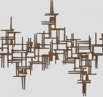 墙饰品SU模型下载_sketchup草图大师SKP模型