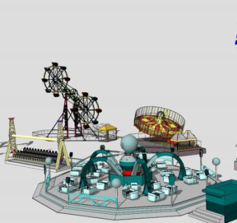 游乐场设备su模型下载_sketchup草图大师SKP模型