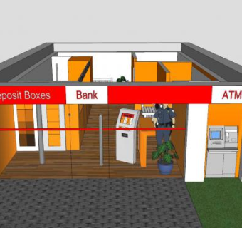 银行外观SU模型下载_sketchup草图大师SKP模型