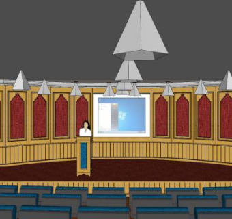 大型讲座SU模型下载_sketchup草图大师SKP模型