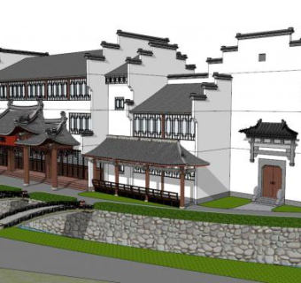 徽派古建su模型下载_sketchup草图大师SKP模型