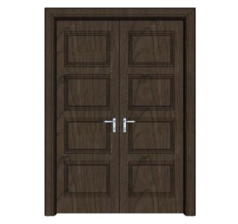 双开室内门su模型下载_sketchup草图大师SKP模型