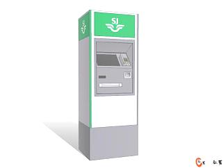 SJ银行ATM机SU模型下载_sketchup草图大师SKP模型