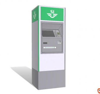 SJ银行ATM机SU模型下载_sketchup草图大师SKP模型