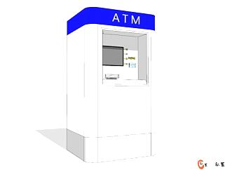 <em>银行</em>ATM机SU模型下载_sketchup草图大师SKP模型
