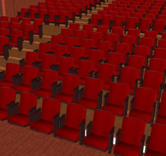 音乐厅室内座椅su模型下载_sketchup草图大师SKP模型