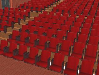 音乐厅室内座椅su模型下载_sketchup草图大师SKP模型