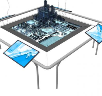 现代售楼处沙盘SU模型下载_sketchup草图大师SKP模型