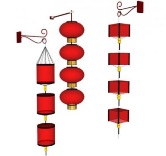 中式挂饰su模型下载_sketchup草图大师SKP模型