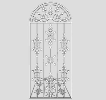 铁艺窗户su模型下载_sketchup草图大师SKP模型