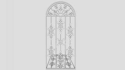 铁艺窗户su模型下载_sketchup草图大师SKP模型