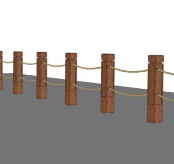 麻绳护栏su模型下载_sketchup草图大师SKP模型