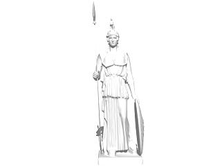 欧式古罗马人物雕塑SU模型下载_sketchup草图大师SKP模型