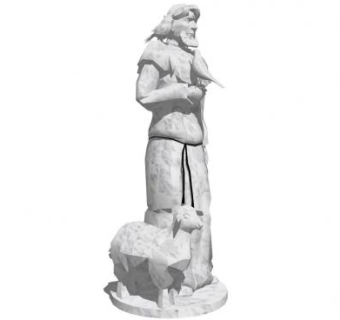 欧式石膏人物雕塑SU模型下载_sketchup草图大师SKP模型