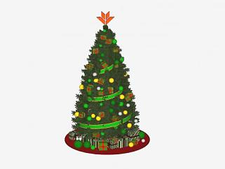 <em>圣诞</em>树装饰品礼盒SU模型下载_sketchup草图大师SKP模型