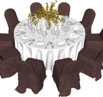 宴会椅su模型下载_sketchup草图大师SKP模型