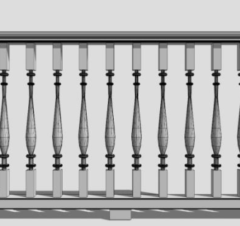 户外楼梯栏杆su模型下载_sketchup草图大师SKP模型