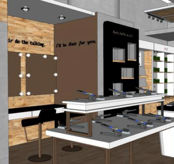 美容店su模型下载_sketchup草图大师SKP模型