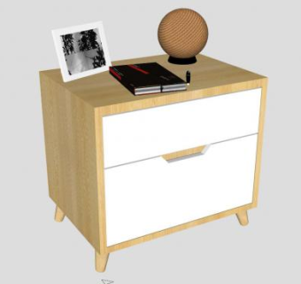 床头柜装饰摆件SU模型下载_sketchup草图大师SKP模型