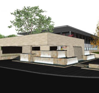 现代售楼中心建筑sketchup模型下载_sketchup草图大师SKP模型