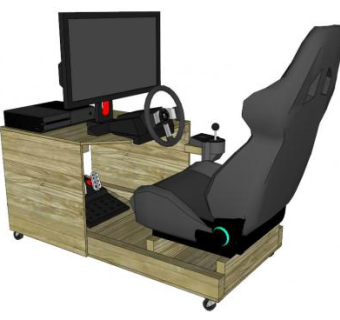 模拟驾驶su模型下载_sketchup草图大师SKP模型