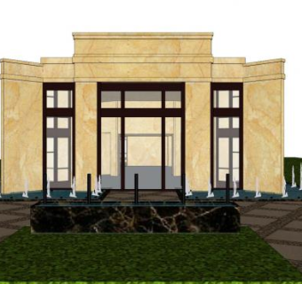 现代售楼厅中心SU模型下载_sketchup草图大师SKP模型