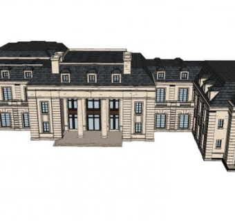 欧式售楼处建筑sketchup模型下载_sketchup草图大师SKP模型