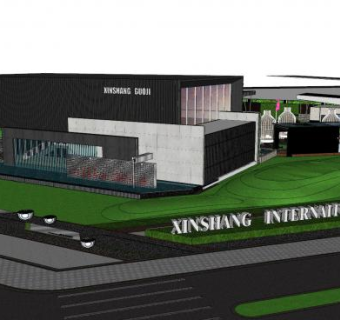 新尚国际售楼处SU模型下载_sketchup草图大师SKP模型