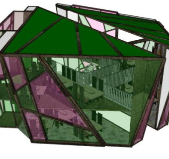 创意设计售楼处SU模型下载_sketchup草图大师SKP模型