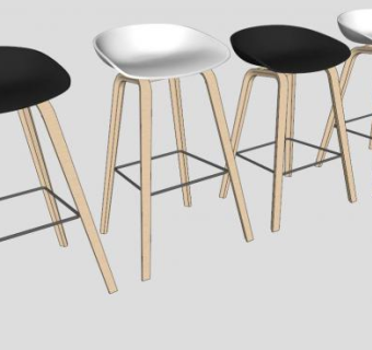 吧椅su模型下载_sketchup草图大师SKP模型