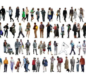 2D欧洲人物贴图SU模型下载_sketchup草图大师SKP模型