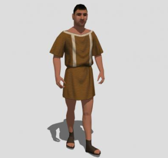 古欧洲男士人物SU模型下载_sketchup草图大师SKP模型