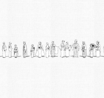 日式2D人物SU模型下载_sketchup草图大师SKP模型