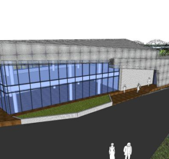 现代建筑售楼部SU模型下载_sketchup草图大师SKP模型