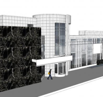 现代售楼厅SU模型下载_sketchup草图大师SKP模型