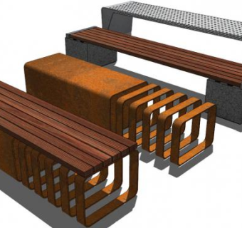 景观凳su模型下载_sketchup草图大师SKP模型