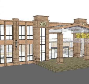 襄钰豪庭售楼处SU模型下载_sketchup草图大师SKP模型