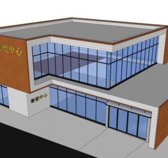 现代售楼中心SKP模型下载_sketchup草图大师SKP模型