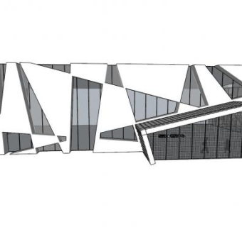 吴江世贸中心售楼处SU模型下载_sketchup草图大师SKP模型