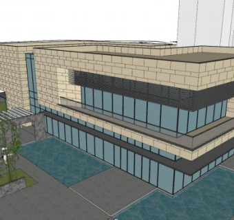 现代售楼咨询处SU模型下载_sketchup草图大师SKP模型