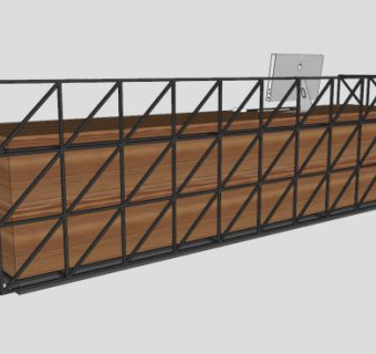 工业风前台柜SU模型下载_sketchup草图大师SKP模型