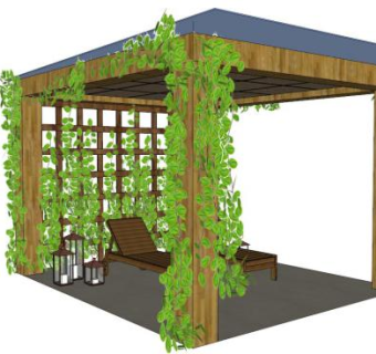 爬藤su模型下载_sketchup草图大师SKP模型